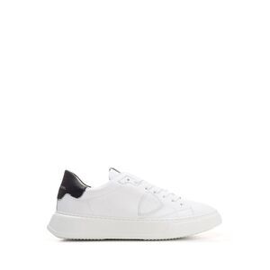 Philippe Model Men White "Temple" Sneakers With Black Heel Tab